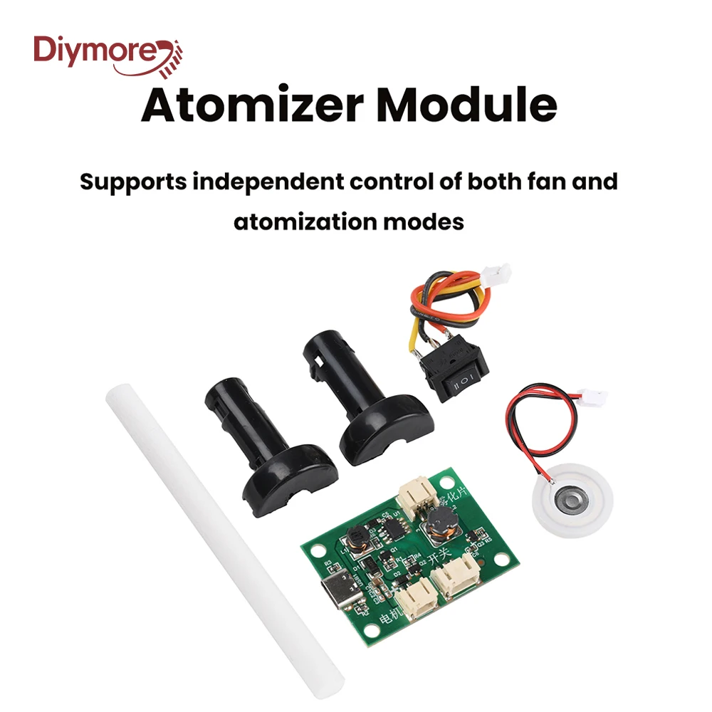 DC 5V Single Spray Fan Humidifier Module Atomization Control Board Ultrasonic Atomization Drive Board TypeC Powered Direct Spray