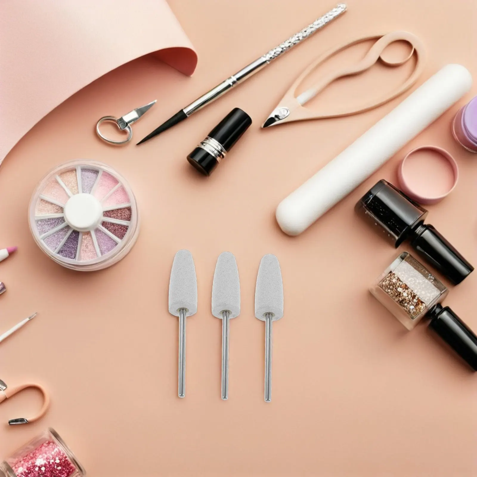 

10Pcs Silicone Nail Drill Bits Rubber Nail Art Tool for Manicure Pedicure Cuticle Remover Polishing Bits Salon Home Use Russian