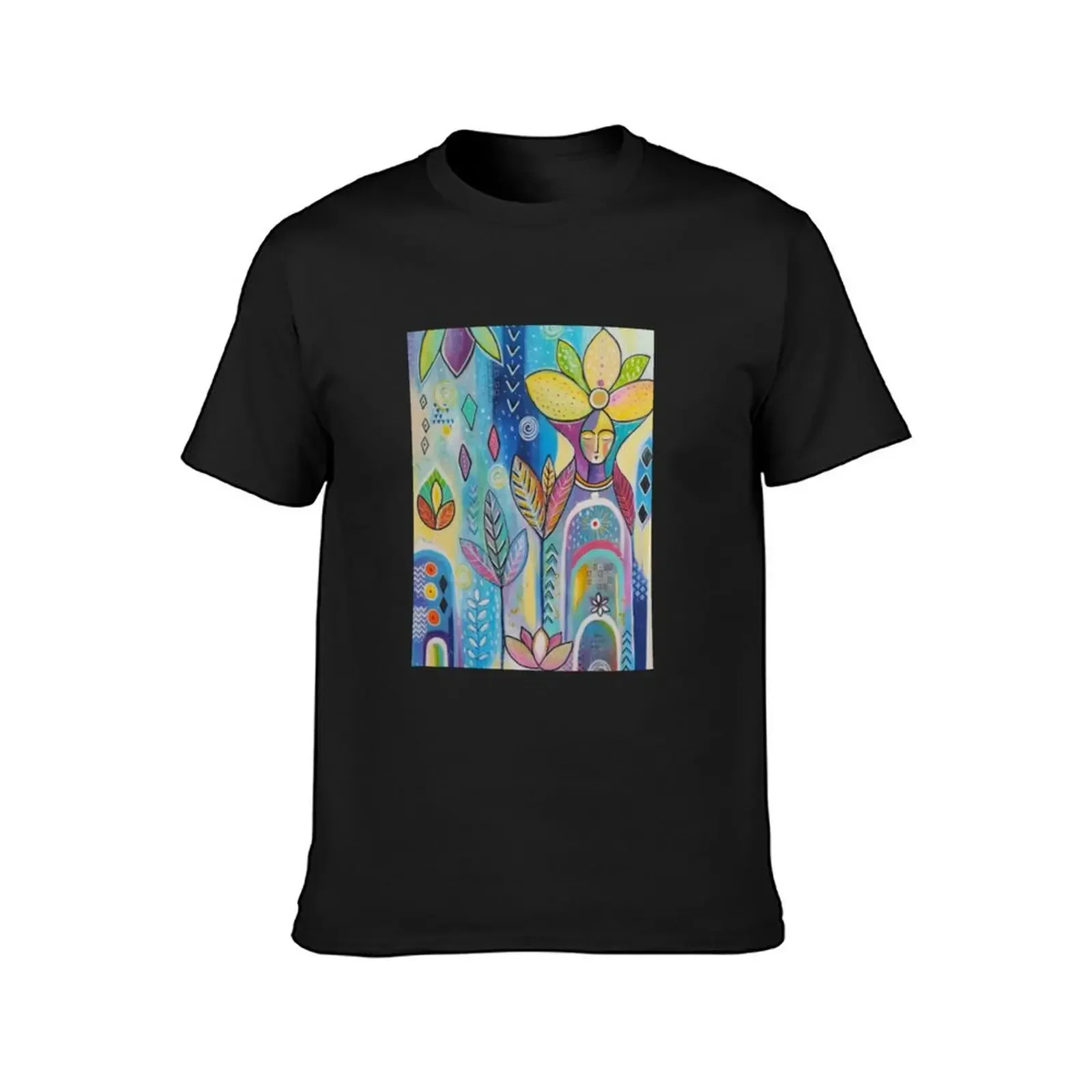 Peaceful Dream Colourful Face Mask and Products by Joy Fahey T-Shirt custom shirt tops mens champion t shirts