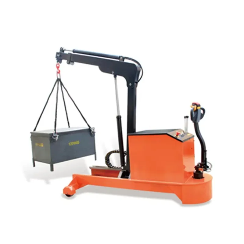 Forklift Attachment Lifting Equipment 1000kg Crane Foldable Design Suitable Stacker Machine 1ton Stacker With Electric Power