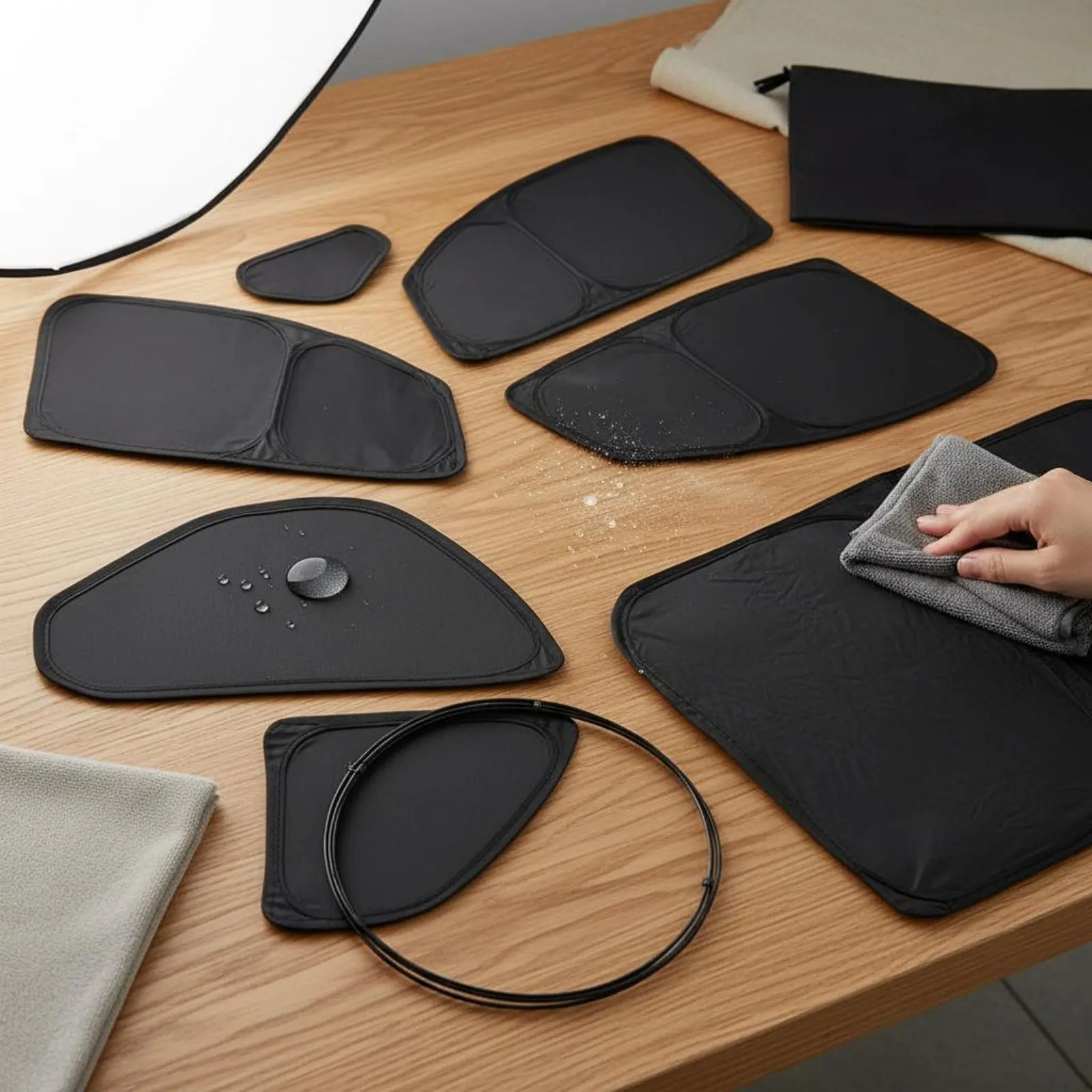Tailored Fit Windshield Sunshade Long-Lasting Memory Frame Car Windshield Sun Shade Foldable Car Window Screen Space-Saving
