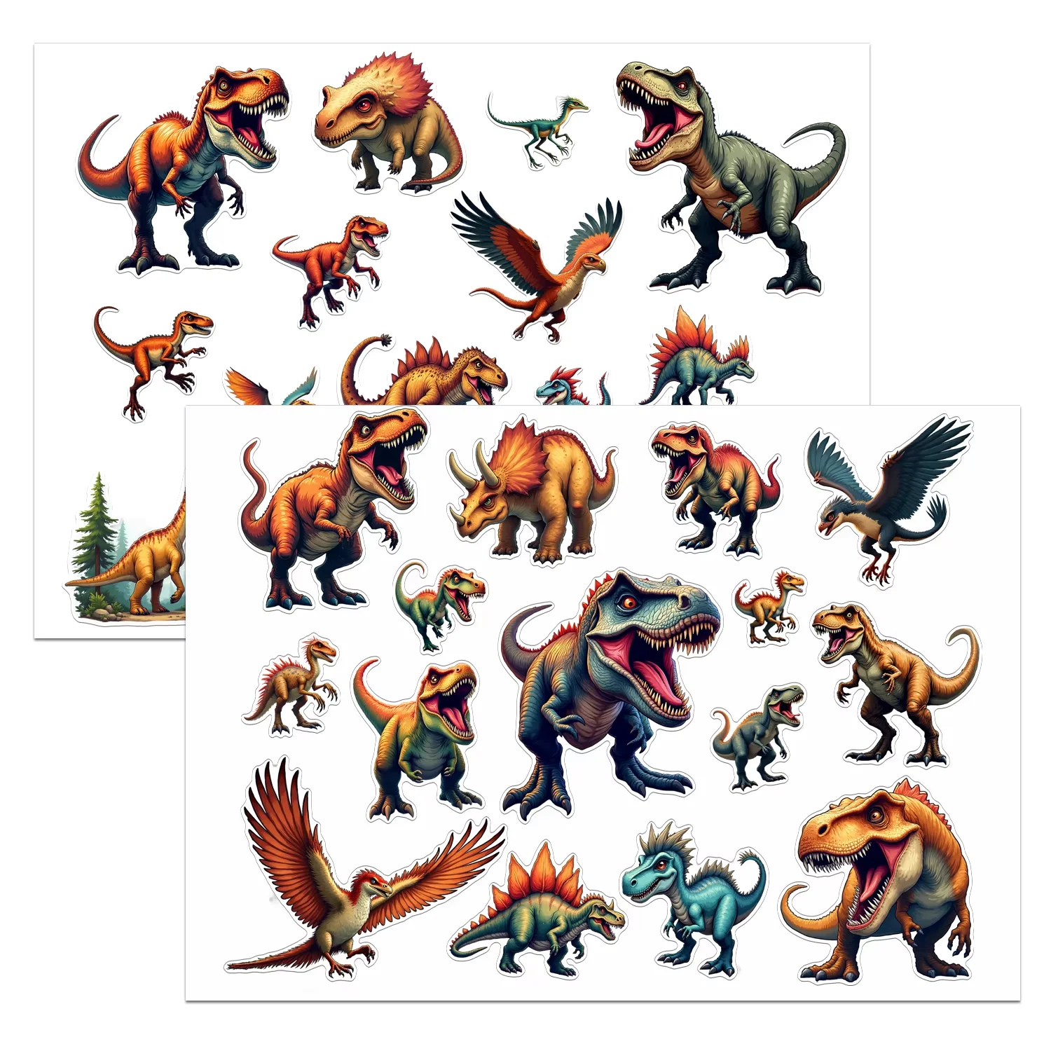 30Pcs/Set Vivid HD Dinosaurs Waterproof Stickers Reusable/No Residue DlY Craft Decoration Graffiti Scrapbooking Labels