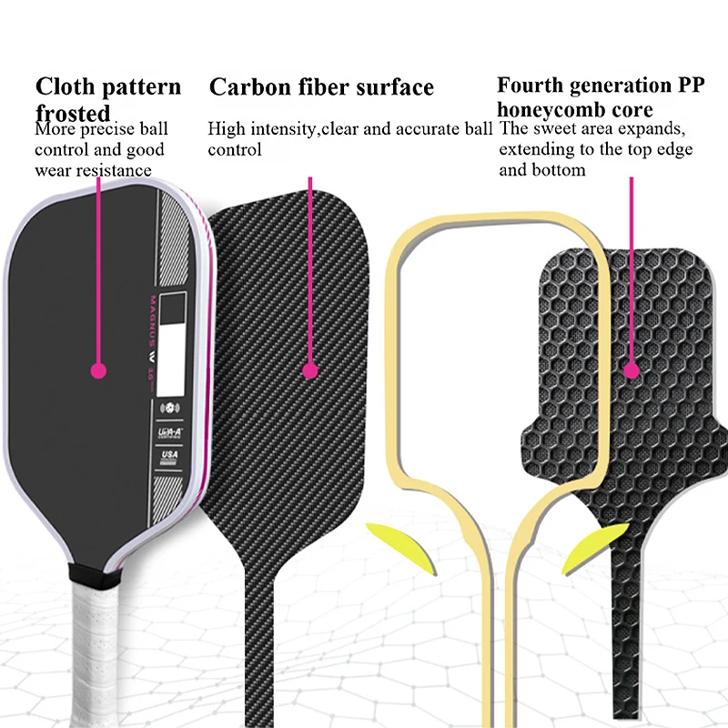 Hot Selling Gen4 T700 Carbon Fiber Pickleball Paddle Full Kit Thermoformed Hot Press Pro Pickle Ball - view 3