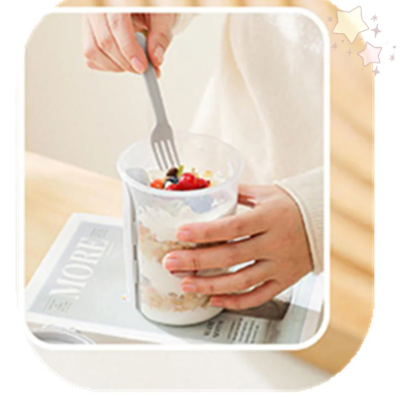 Meal Prep Yogurt Cups - 600ML Salad Oatmeal Cup Breakfast Double
