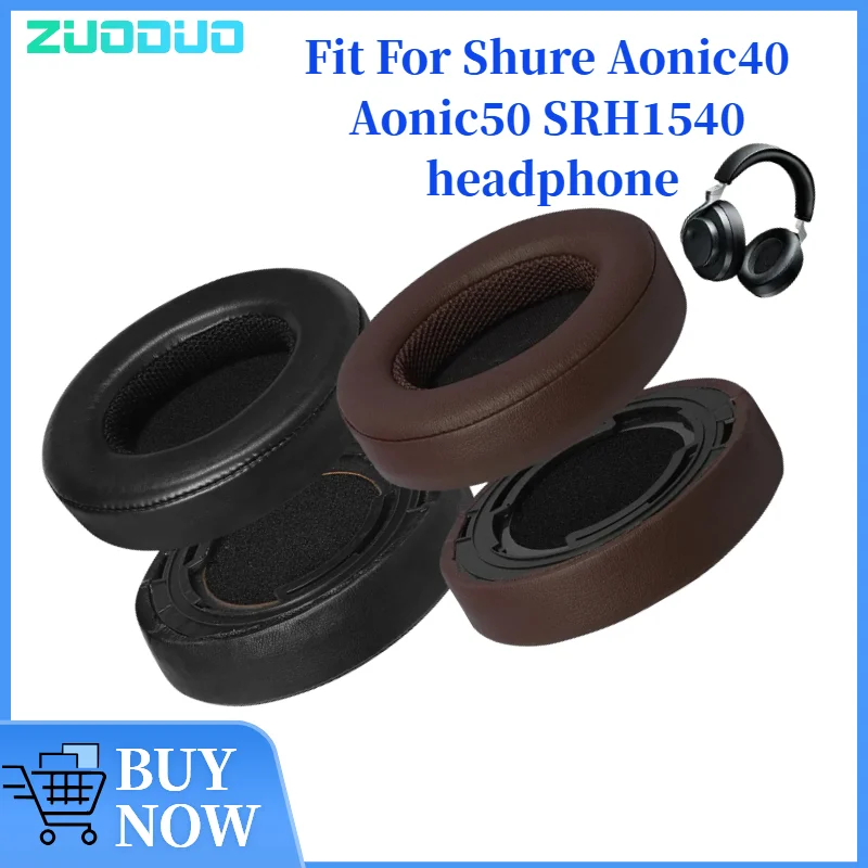 

ZUODUO Ear pads for Shure Aonic40 Aonic50 SRH1540 Headphones memory foam Earmuff Earpads Cover Cups