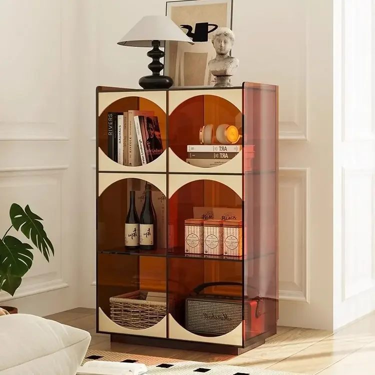 

Acrylic floor-to-ceiling bookshelf Multi-layer shelf Living room corner bookcase Bedroom storage rack Display cabinet