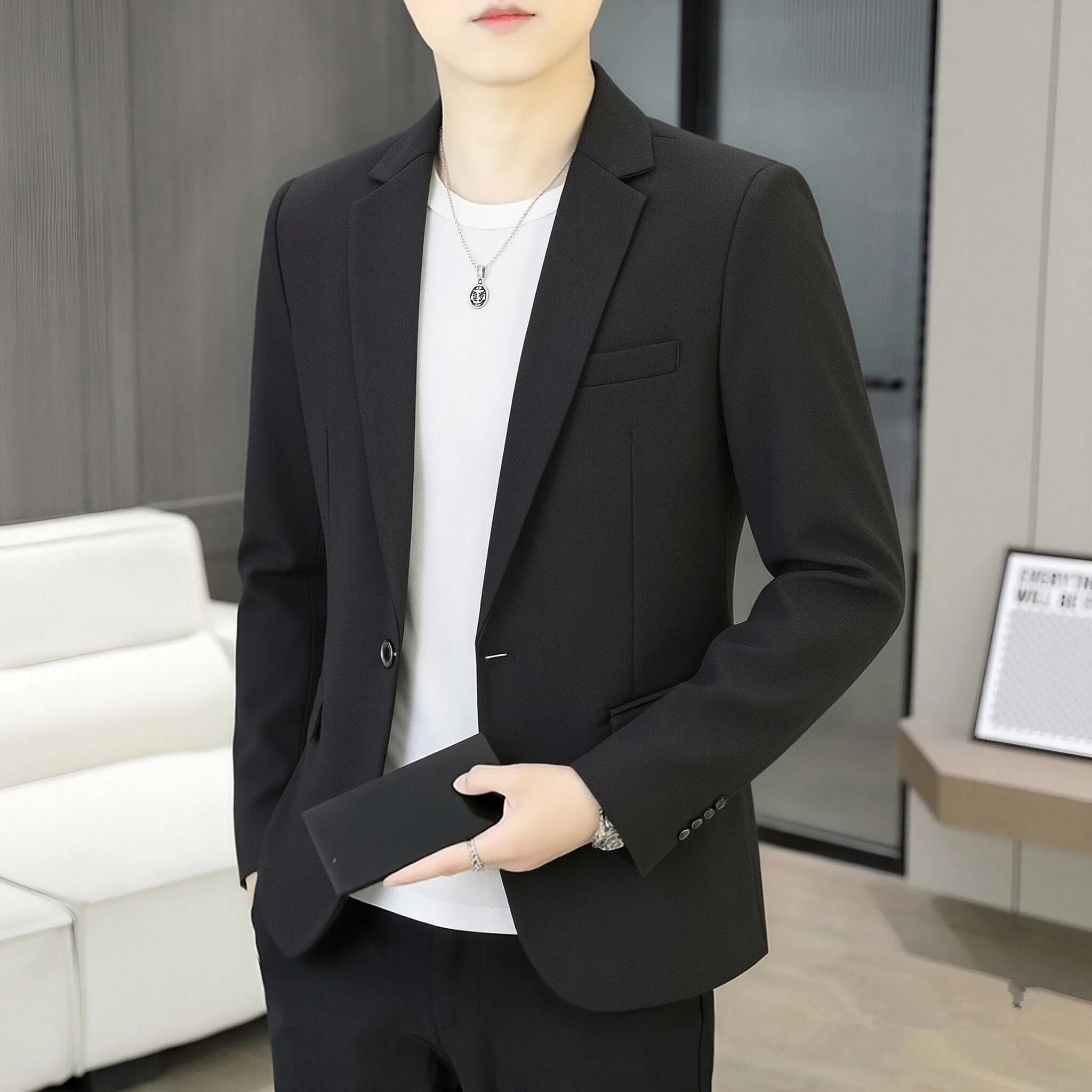 Men's Slim Fit Suit Jacket New - Men'S Urban Formal Wear ulasan dan harga