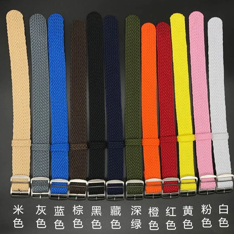 14-22mm Nylon Watchband Canvas Fabric Woven Bracelet for Perlon Watch Band Strap One Piece Wristband 14mm 16mm 18mm 20mm 22mm