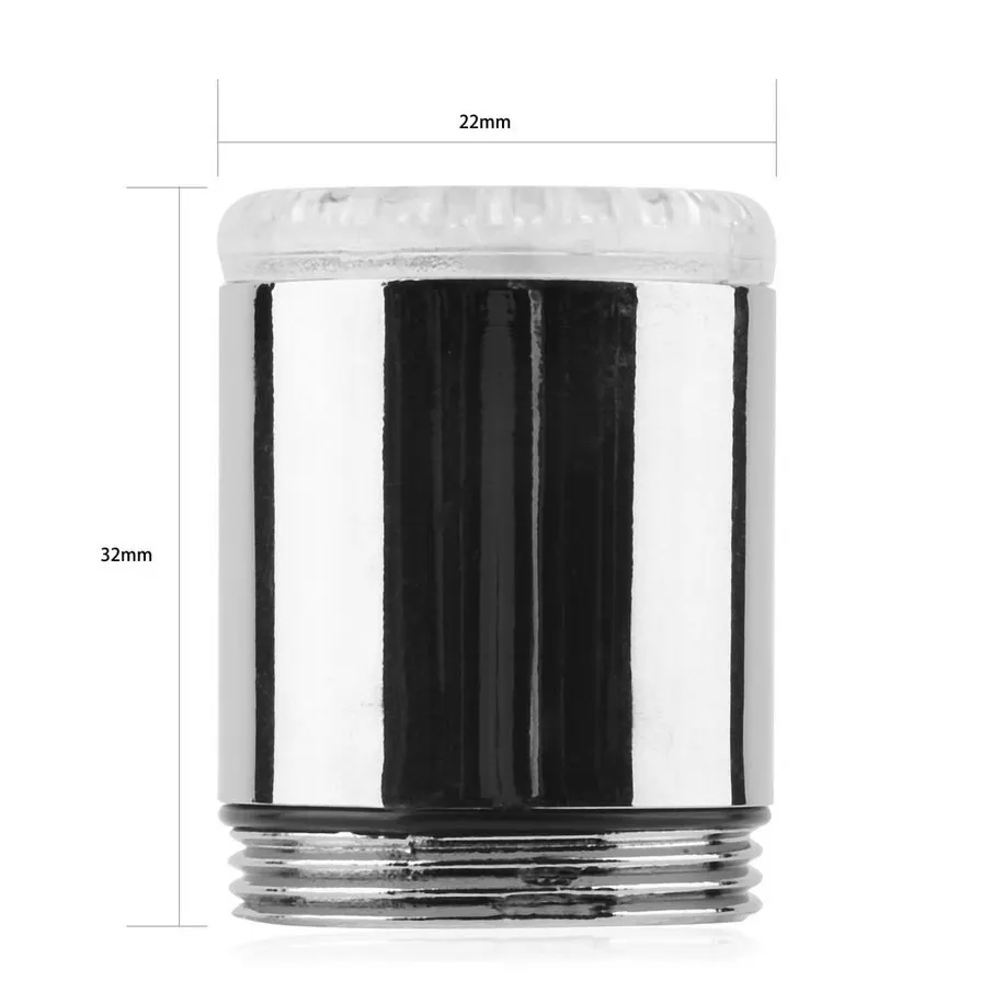 Multiple Color LED Light Change Faucet Shower Water Tap Sensor No Battery Water Faucet Glow Shower Left Screw