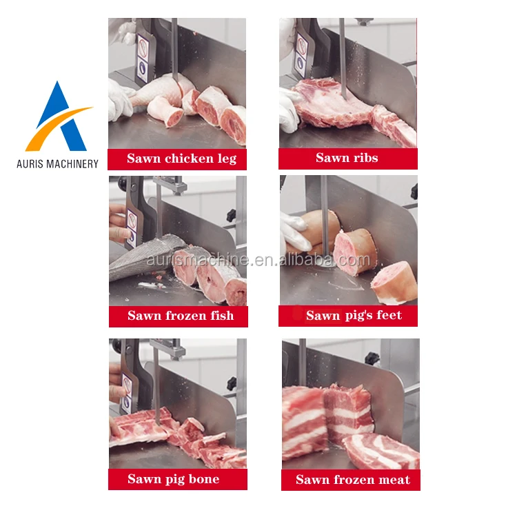 Commercial frozen meat cube slicing cutting machine butchers bone saw slicer