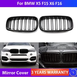 Grilles de rein avant de voiture, tissu de course, ligne de touristes, double lamelle, style automatique, accessoires de voiture, BMW X5 F15 X6 F16 X5M F85 X6M F86