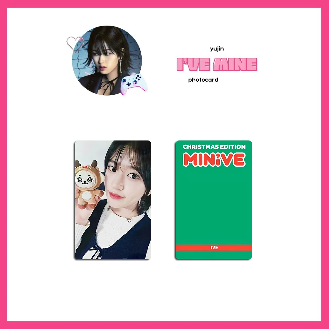 1VE Girl Group X MINIVE Christmas Doll Card Yujin Gaeul Wonyoung LIZ Rei Leeseo Peripheral Small Cards