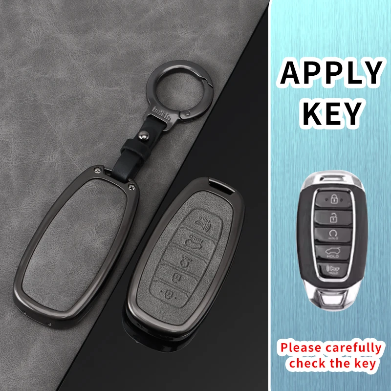 5 Buttons Car Key Cover Case Shell for Hyundai I30 Ix35 Kona Encino Solaris Azera Grandeur Ig Accent TM Palisade Santa Fe