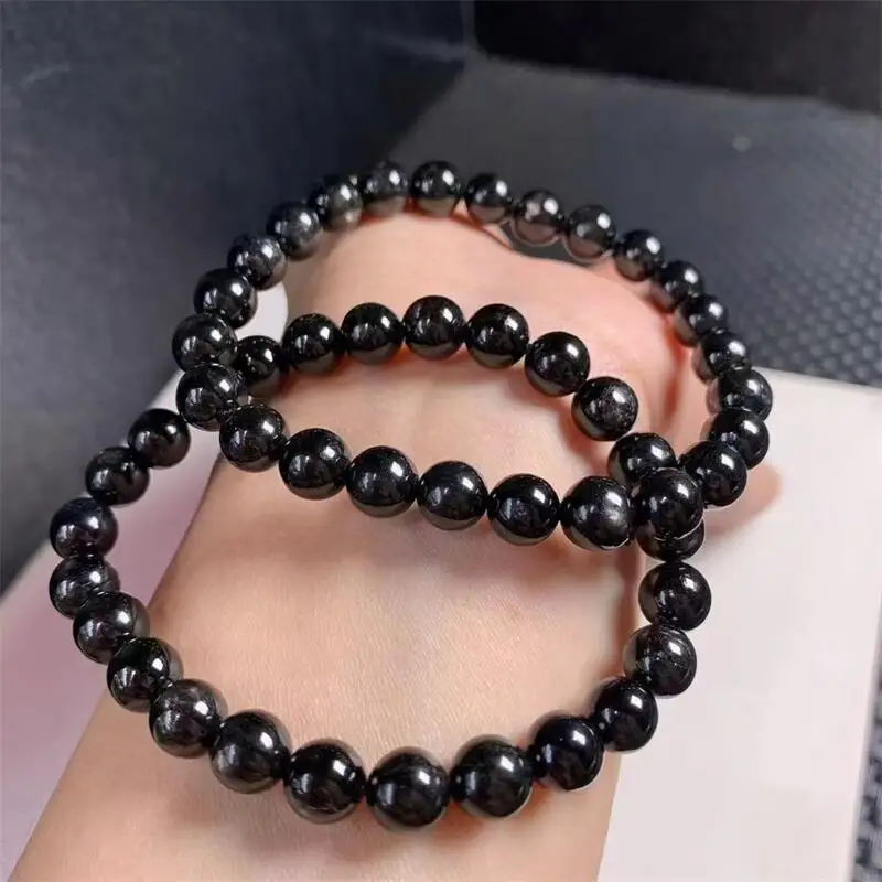 7.5MM Natural Hypersthene Bracelet For Women Fashion Summer Dopamine Charm Jewelry Accessories Gift 1PCS