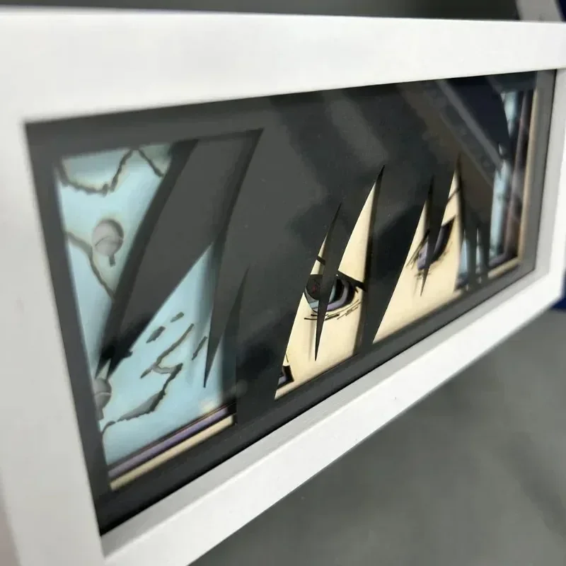 애니메이션 나루토 종이 조각 램프 사스케 Itachi 나루토 종이 컷 그림자 상자 침실 장식 Led 라이트 장난감 선물