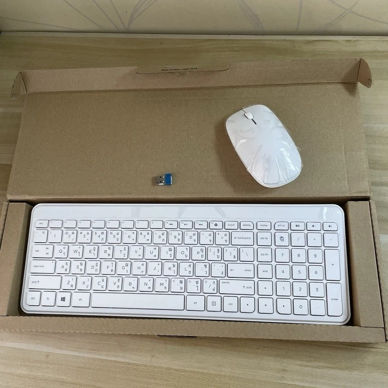 Thai layout Wireless keyboard and mouse kit for HP Sk2063 sm-2063 desktop computer