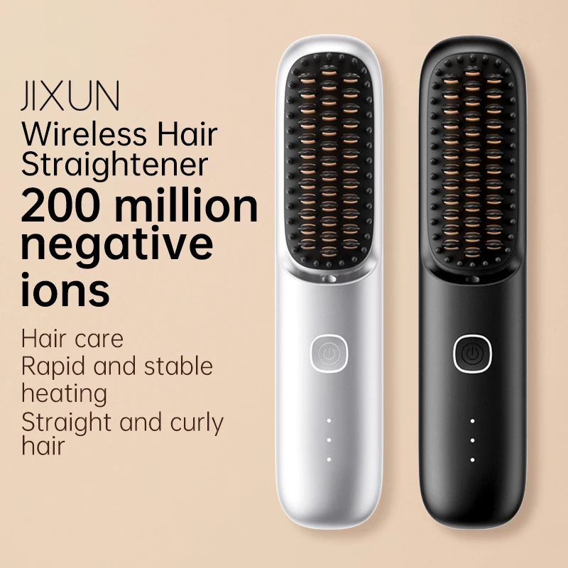 Wireless Portable Hair Straightening Comb Negative Ion Hair Care Straightener Curling Iron Hair Straightener Dual Purpose