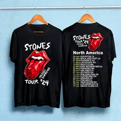 2024 Men T Shirt Casual The Rolling Tour 2024 Stone T-shirt