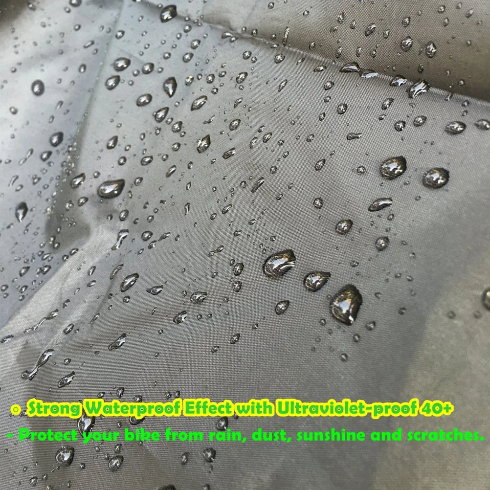

Waterproof Bike Cover Xl Black Silver Edge Outdoor Dustproof Cover Lockhole Windproof Uv Protection Stabilizer
