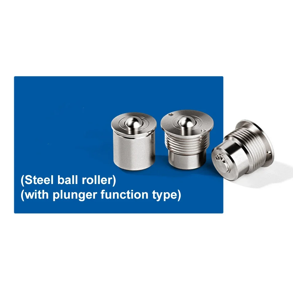 Plunger Type Ball Roller Press-Fit 14/18/22mm External Thread  M16/20/24 Ball Transfer UnitBearing Universal Ball Caster