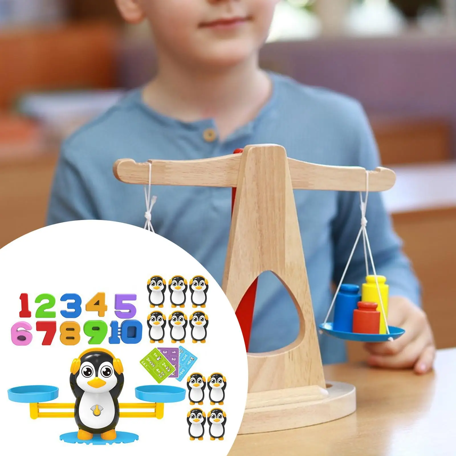Penguin Balance Math Counting Game Arithmetic Balance Fun Balance Counting Toys for 3-5 Year Olds Kindergarten Children