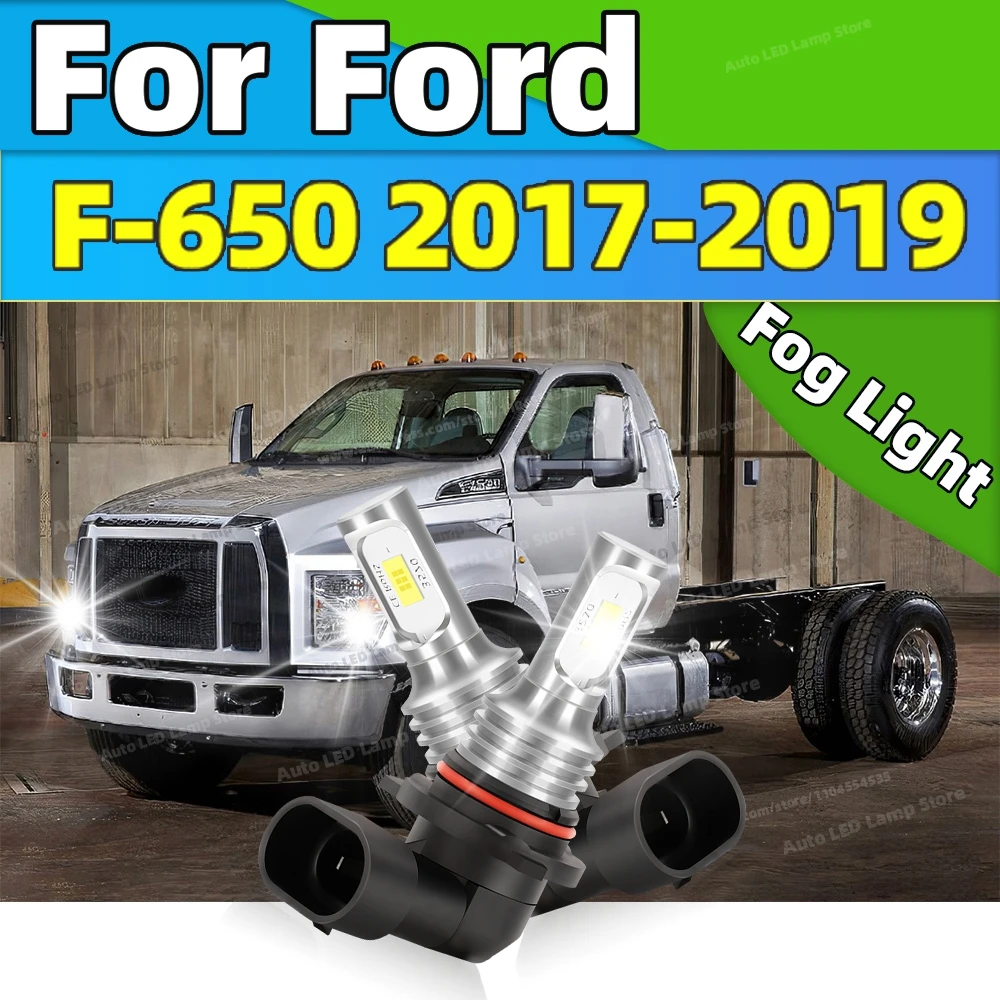 

2Pcs 6000K Car Front Fog Light 20000LM Ultra Bright LED Bulbs H10 9145 Plug and Play For Ford F-650 F650 2017 2018 2019
