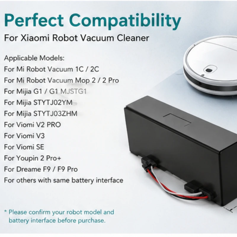 2800MAH-3400MAH IS Suitable for Xiaomi Scanning and Mopping Robot Battery B106CN V2PRO STYTJ02YM Universal Battery Pack