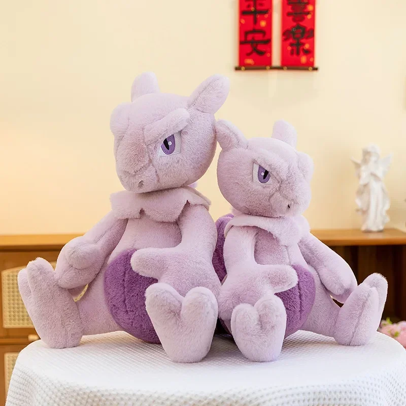 30-80cm Pokemon Mewtwo Plush Toys Anime Doll Cute Pillow Cartoon Pokémon Plushie Stuffed Mew Birthday Gift for Kids Christmas