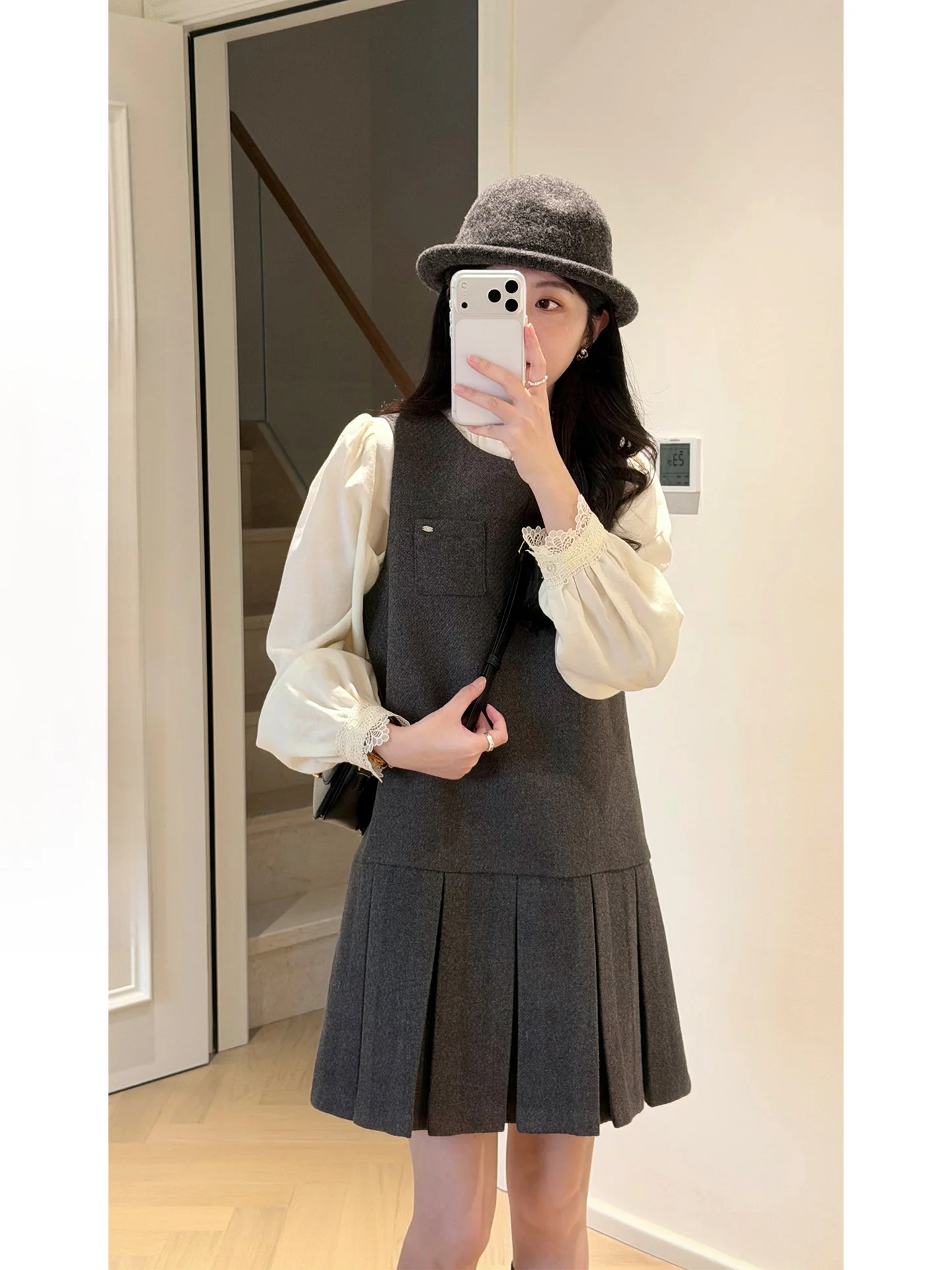 

Шерстяная юбка-жилетка Rame Eaton College в стиле британского ретро для женщин, для городских поездок и повседневной носки