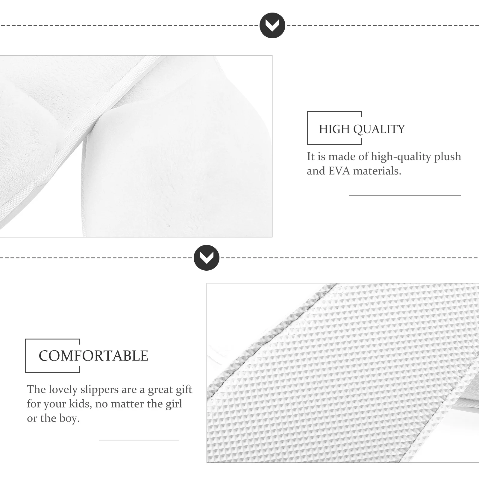 

8pcs Thick Sole Coral Fleece Slippers Pure White Non-Skid Durable Indoor Home Slippers Comfortable For Four Seasons Massage