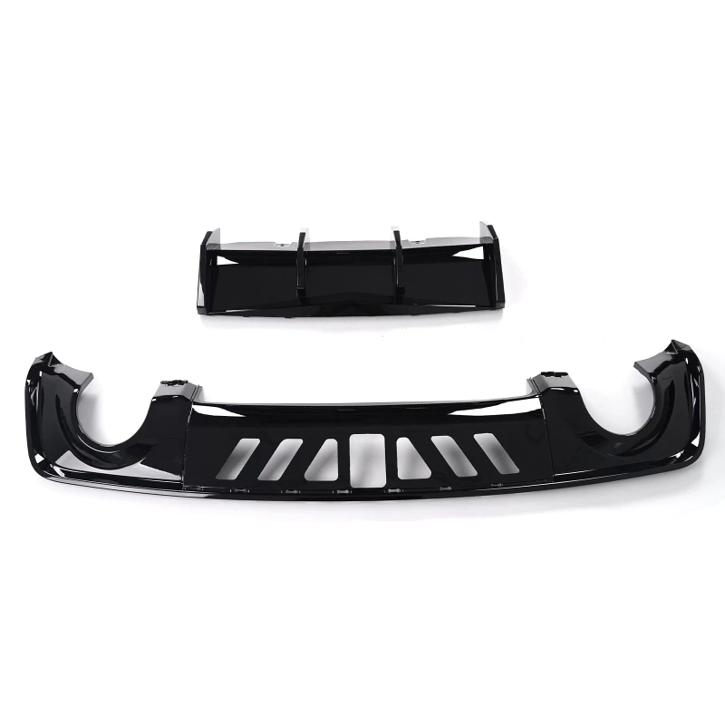 Widebody فقط لامع أسود المصد الخلفي الناشر الشفاه V2 نمط ل شاحن دودج 2020 ~ 2023 شفة ممتصة للصدمات الخلفية مع 4 زعانف القرش جزء