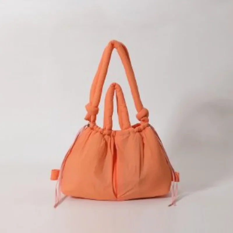 

Niche Design Casual Tote Bag 2025 Fashionable Drawstring Style Single and Double Dual-use Bag Large Capacity Light Shoulder Bag