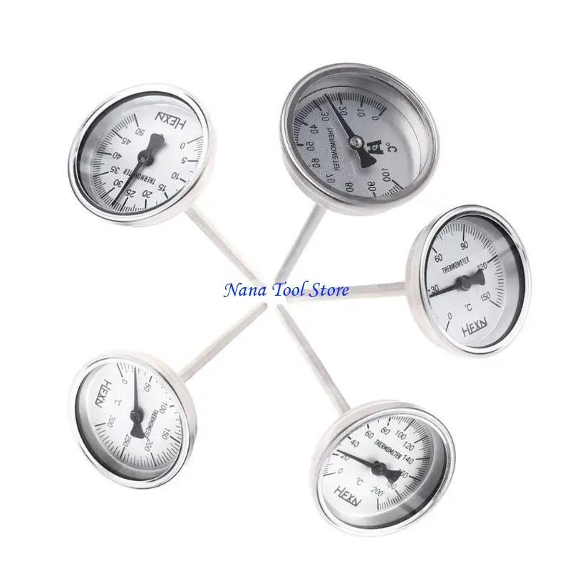 ميزان حرارة ثنائي المعدن مدمج 31GJ 50/100/150/200/300 درجة مئوية ميزان حرارة من الفولاذ المقاوم للصدأ