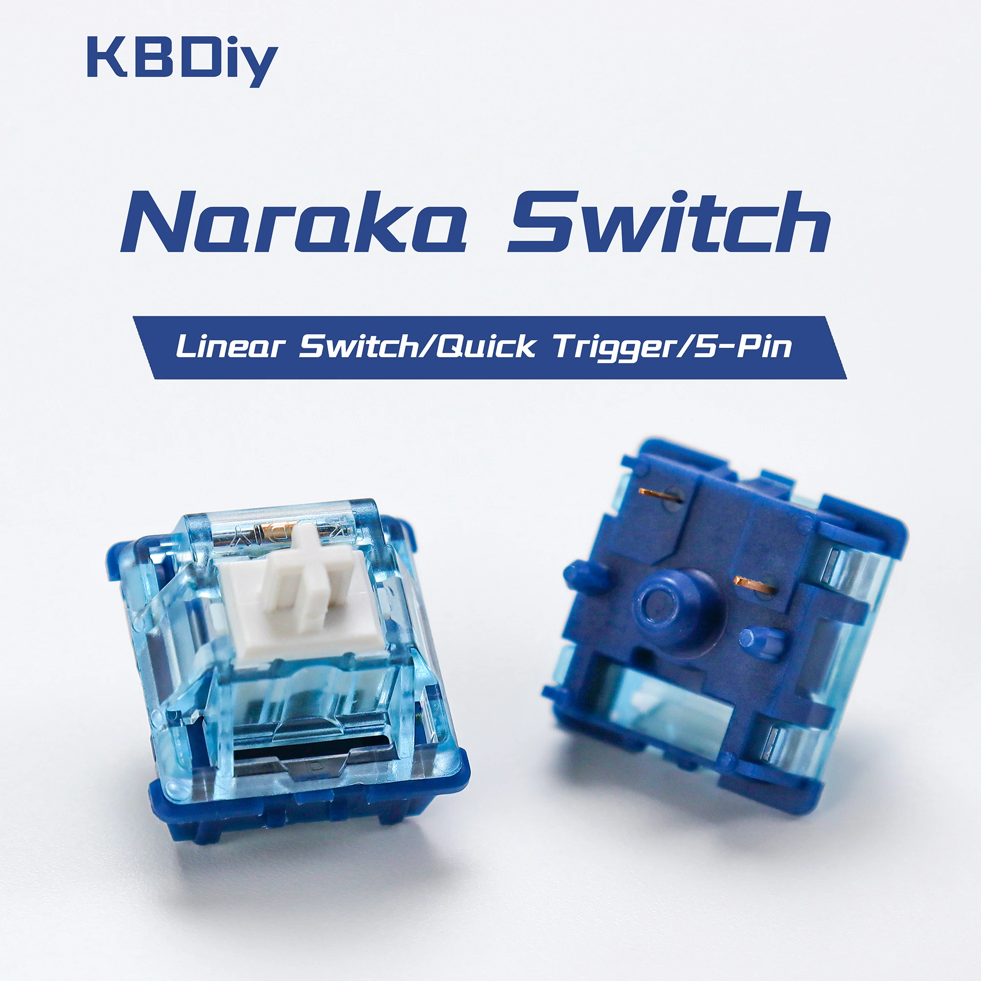 KBDiy 46gf Naraka Switch Mechanical Keyboard Linear Switches 5-Pins DIY Custom Factory Lubed 35pcs Compatible with MX Switch