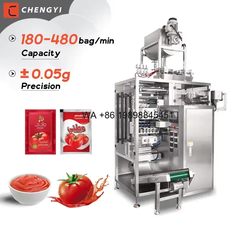 Wmwmnu for Fully Automatic Multi-lane 5ml 10ml Four-Side Seal Tomato Liquid Sauce Paste Ketchup Sachet Packing