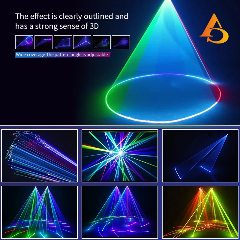 Suitable for stage lighting 10W RGB laser moving head light DMX performance concert DJ professional stage light disco