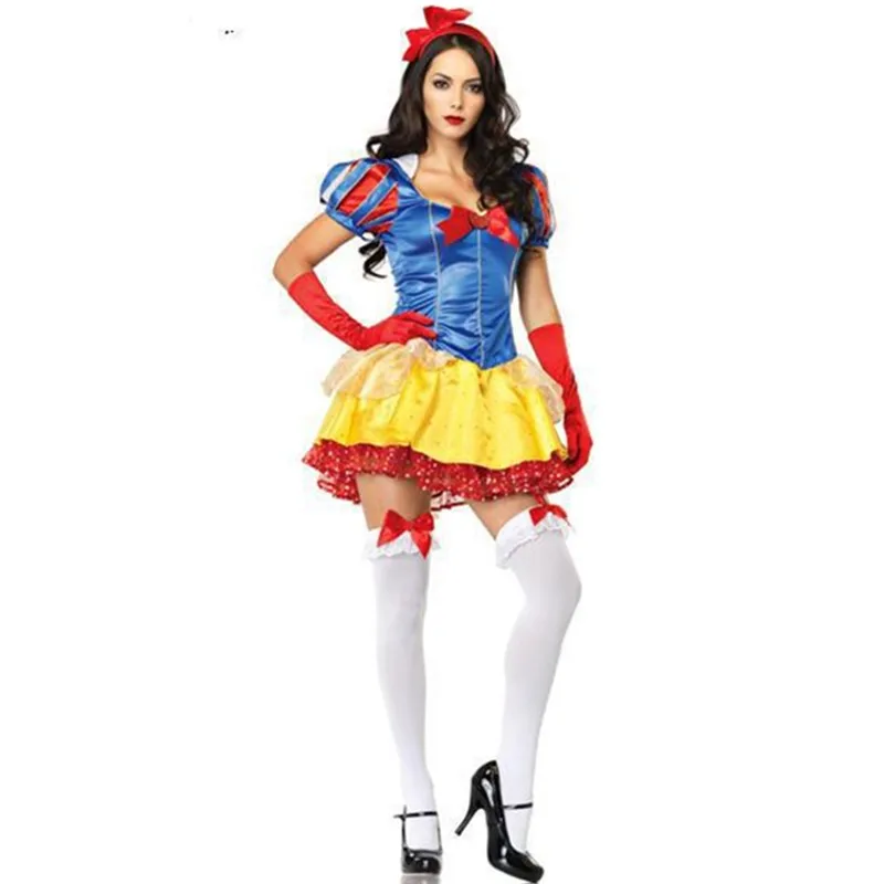 Disfraz de princesa Blancanieves para Halloween, traje de personaje de cuento de hadas para actuación en escenario, Anime, corte real, Reina, vestido elegante