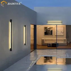 Tira LED moderna y minimalista para decoración de Exteriores, lámpara de pared para Patio, jardín, balcón, pasillo, iluminación de 85V y 265V