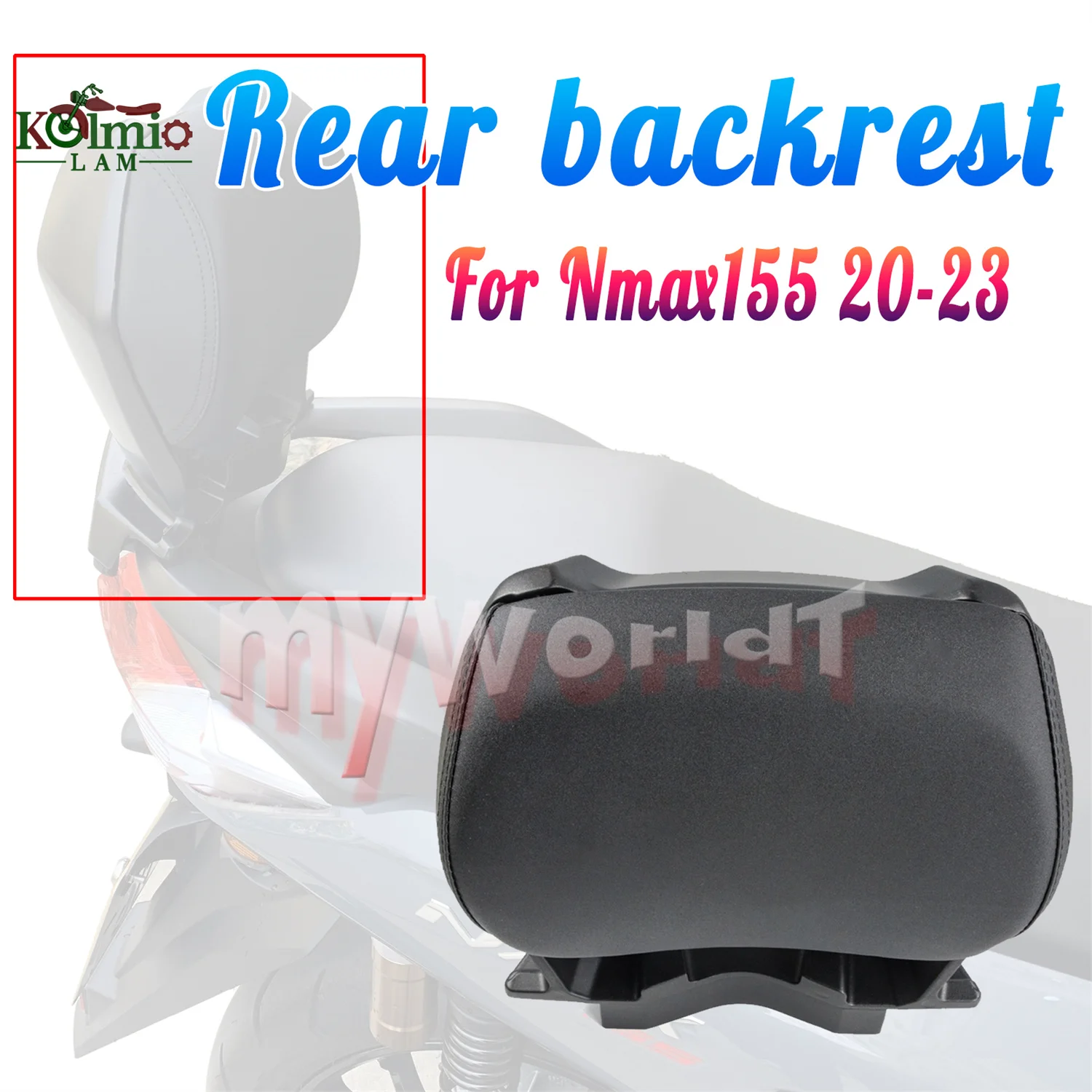 Fit For YAMAHA NMAX125 NMAX155 2020 - 2024 Motorcycle Modified Rear Backrest Cushion Seat