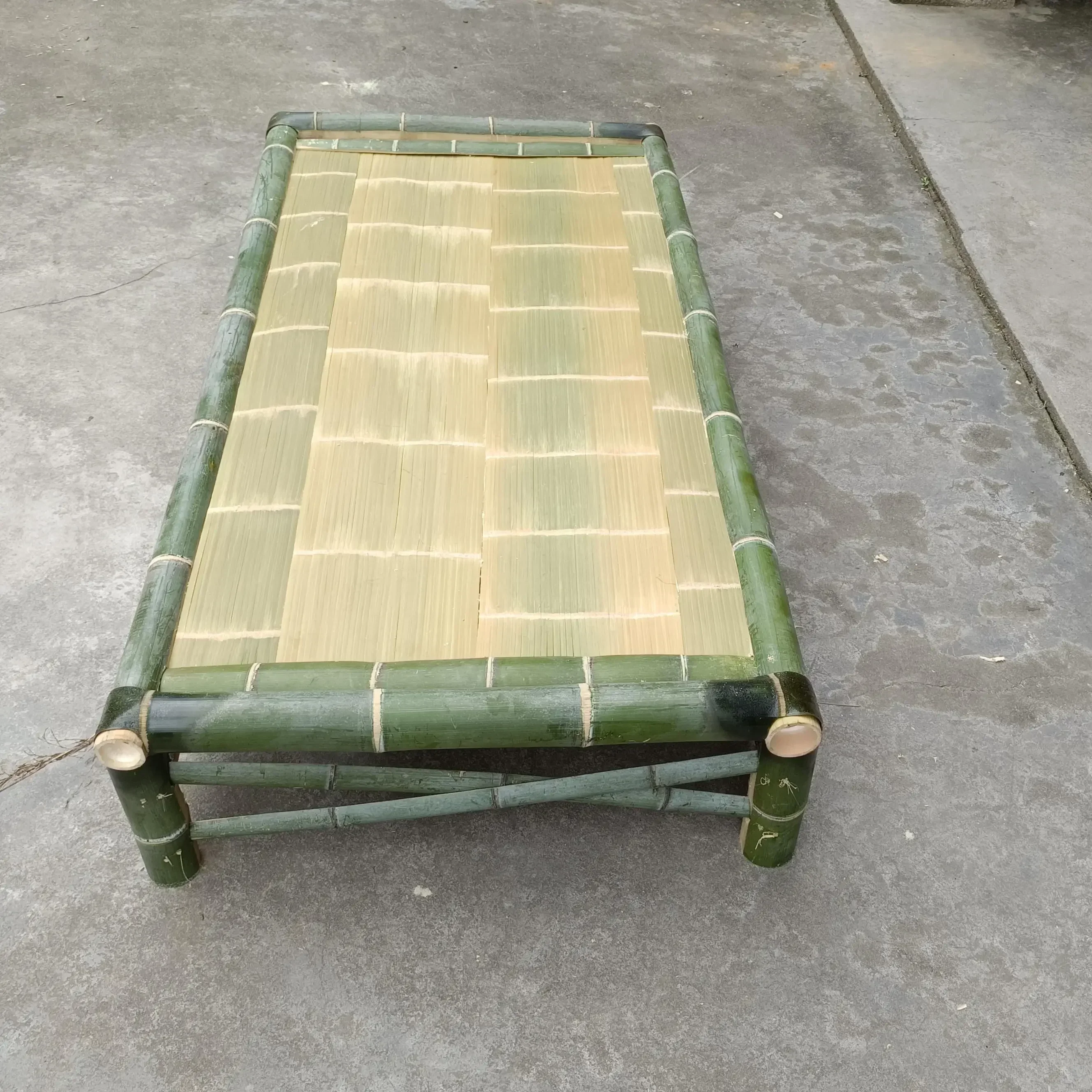 TAO Old-Fashioned Single Sofa Table Coffee Table Recliner Cool Bed Double Handmade Bamboo Bamboo Bed Arhat Bed