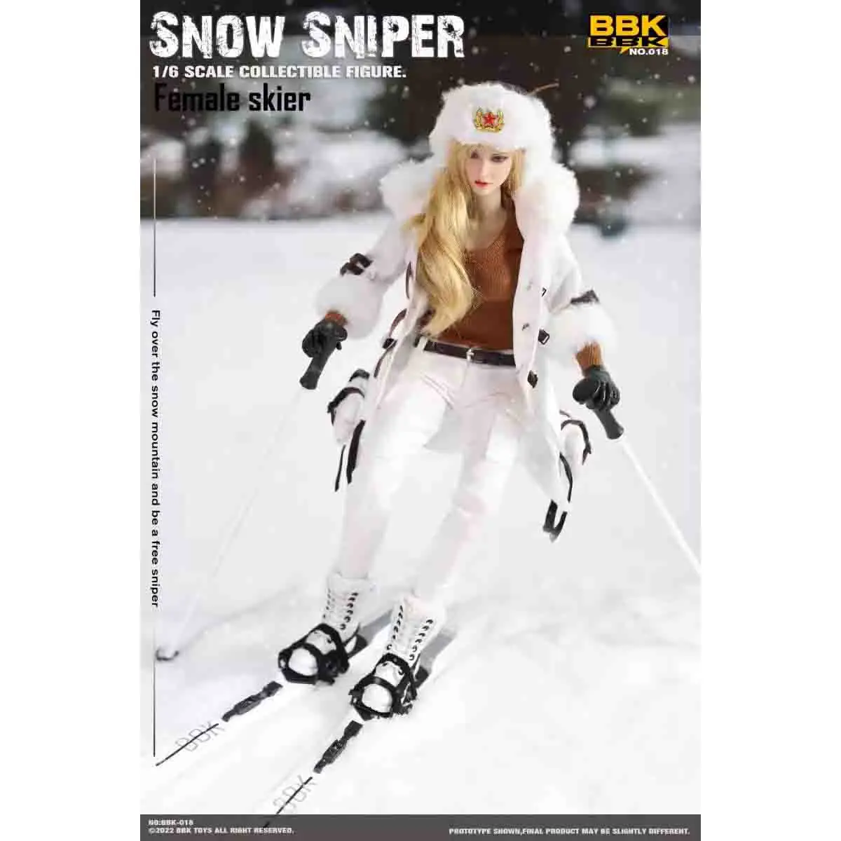 

In Stock Original Genuine BBK018 Snow Sniper Skier 1/6 Authentic Collection Model Animation Character Action Toy