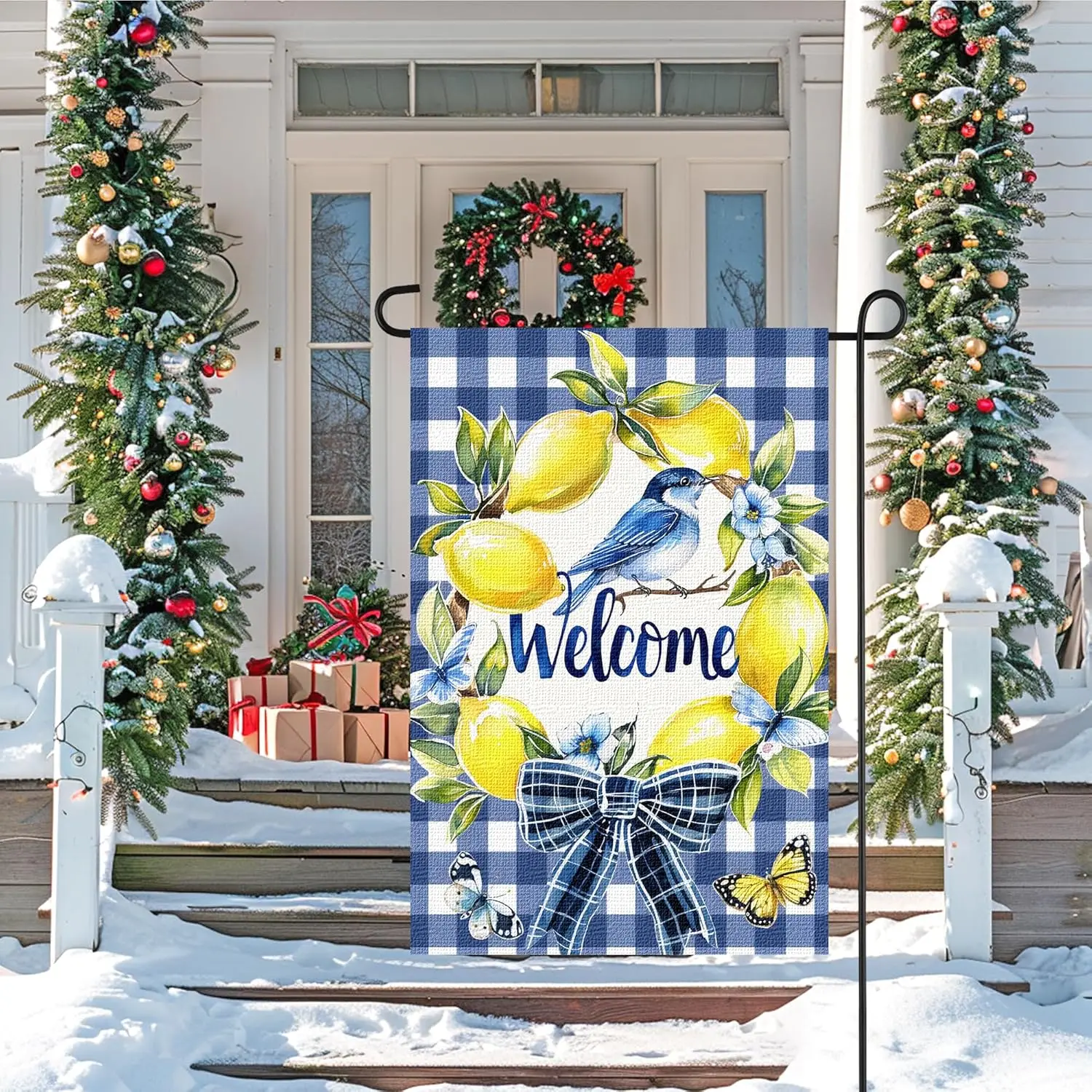 Lemon Garden Flag for Outside, Vertical Double Sided Burlap Welcome Garden Small Yard Flag Home for Decor, Holiday House Sea WZZ