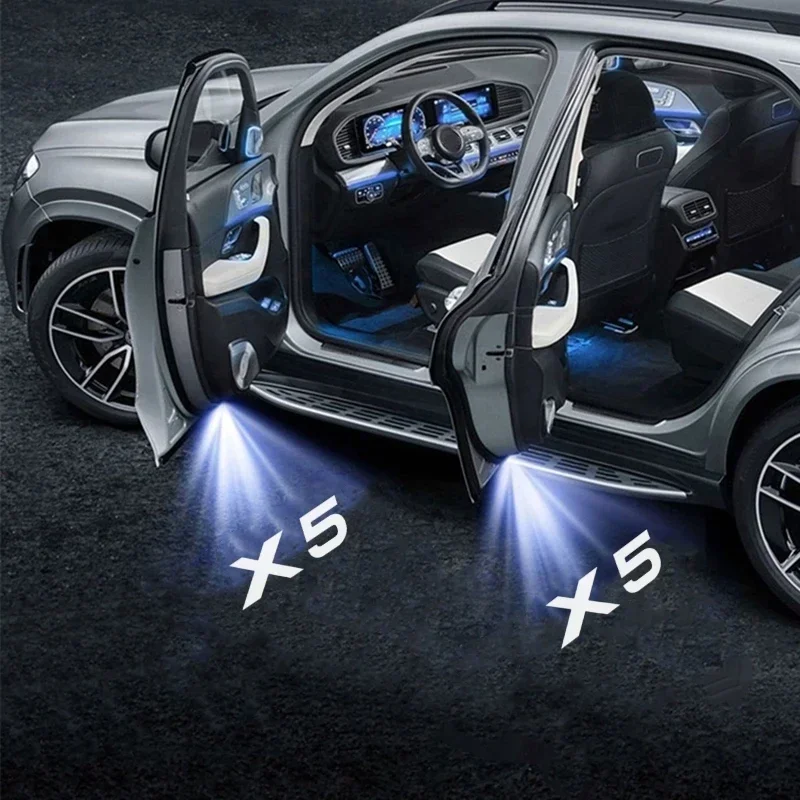 2PCS LED Car Door Projector Welcome Lights for BMW X5 E70 F15 2007-2023 Decor Shadow Courtesy Ghost Badge Lamp Accessories view 4