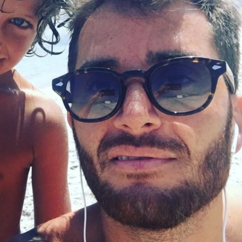 نظارات شمسية دائرية صغيرة باللون الأزرق المتدرج للنساء والرجال، نظارات شمسية مربعة الشكل بتصميم العلامة التجارية، Lunettes de S