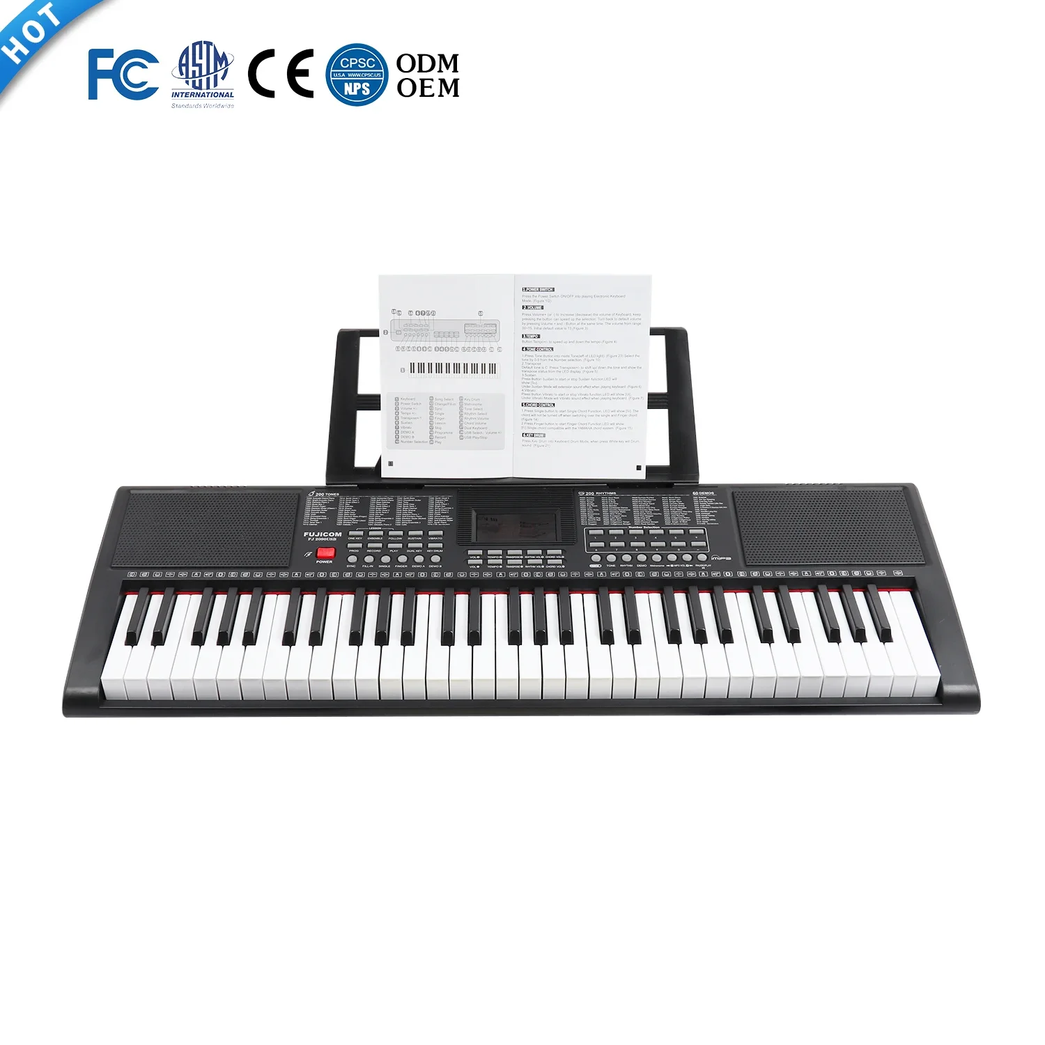 

Professional Design Lighting Electronic Organ For Music Beginner