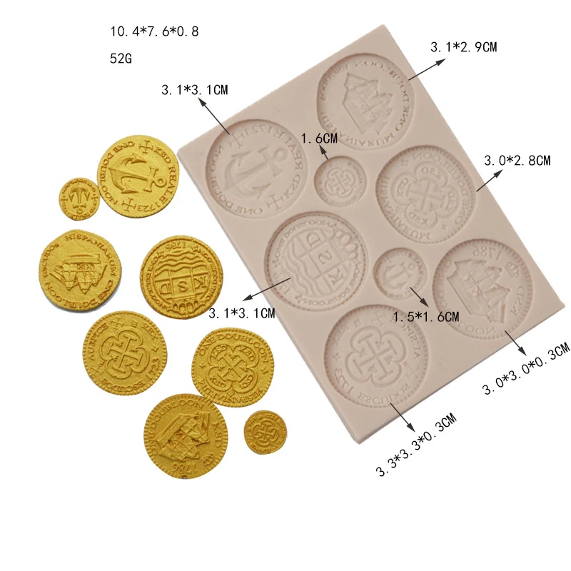 3D Bitcoin Silicone Mold Cake Molds Cake Decorating Tools Fondant Chocolate Gumpaste Mold Kitchen Accessories M777