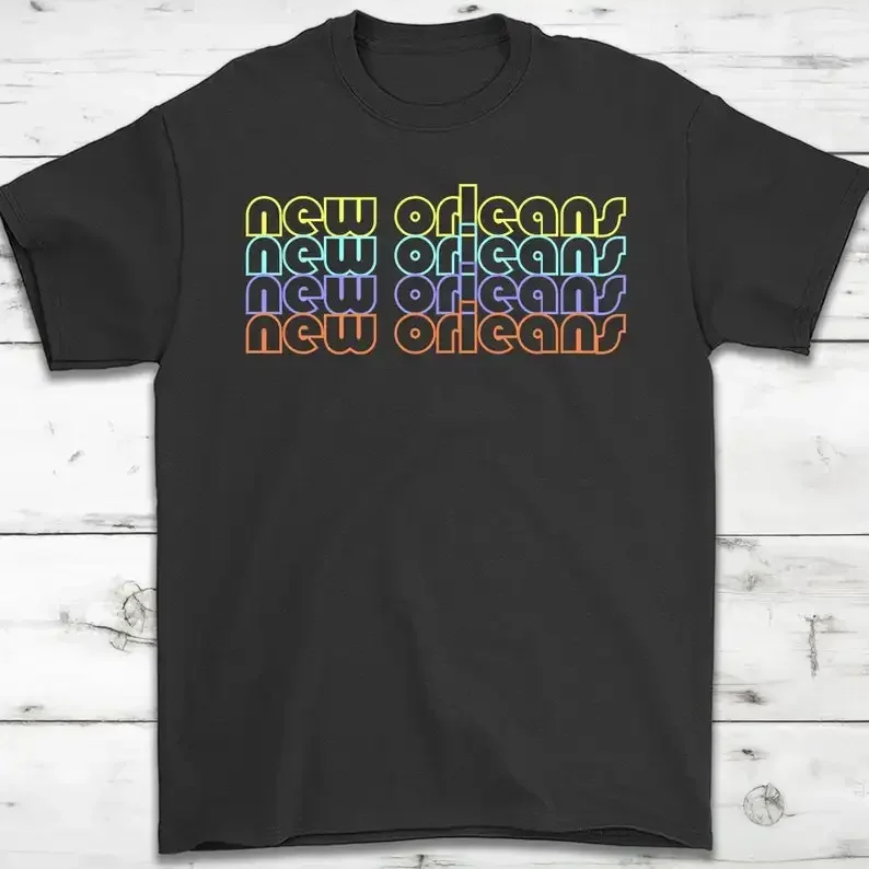 New Orleans Neon Lights T-Shirt Gift New Orleans Louisiana Unisex Shirt 2019 Fashion Unisex Tee