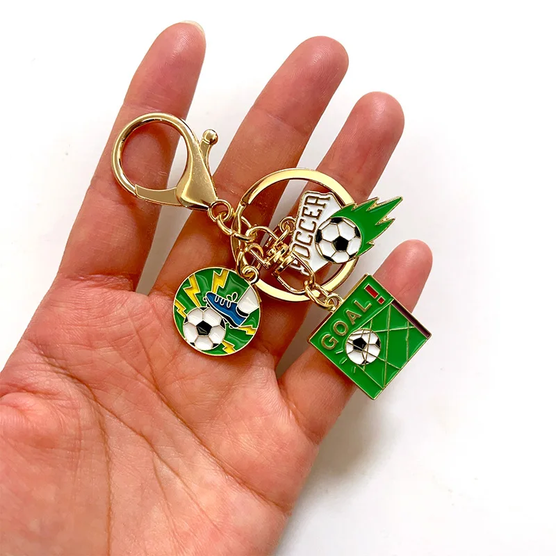 

Soccer Match Keychains Zinc Alloy Soccer Memorabilia Keychains Fashionable Car Ornaments