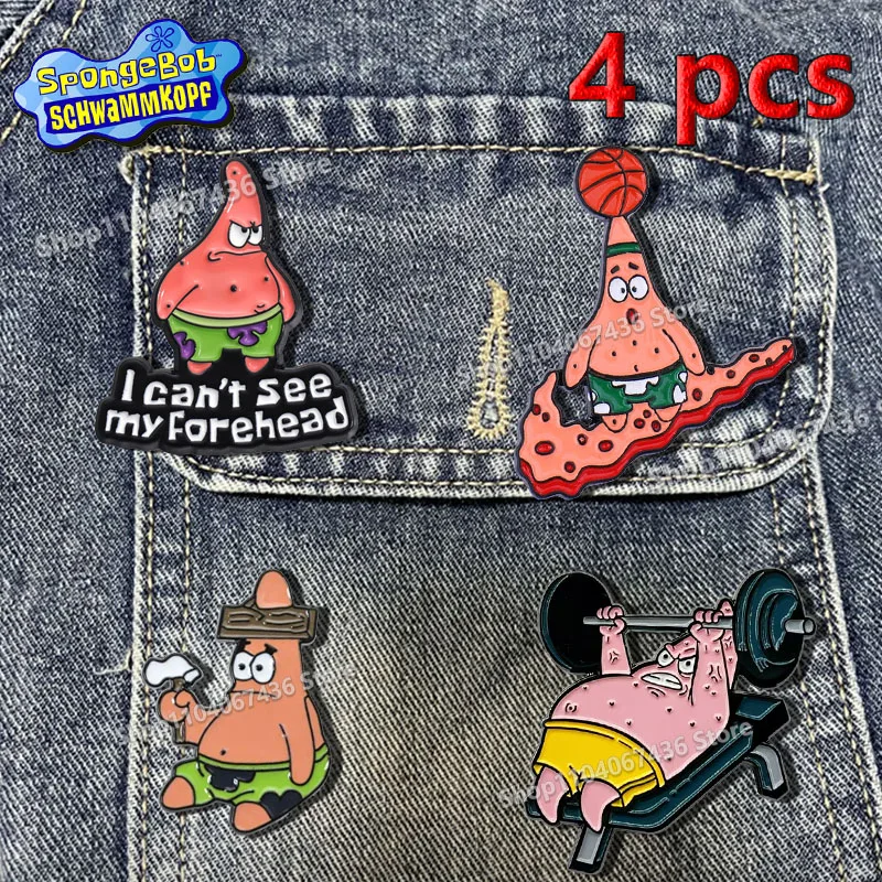 Cartoon Sponge-bob Enamel Pins Brooch Anime Metal Design Pin Backpack Cute  Accessories Jewelry Hat Backpack for Women Gifts