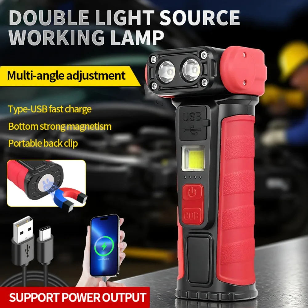 New LED Flashlight Magnetic Pen‑Clip Design Super Bright Multifunctional Torch for Emergency Maintenance Repair Work Lighting